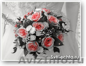 Свадебный букет, букет невесты в Ярославле, флористика, бутоньерка, лепестки роз - Изображение #1, Объявление #110066