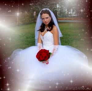 Продаю красивое свадебное платье белого цвета - Изображение #3, Объявление #524468