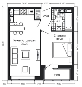 2-комн. квартира в Ярославле на ул. С. Орджоникидзе, 30 - Изображение #2, Объявление #1651572